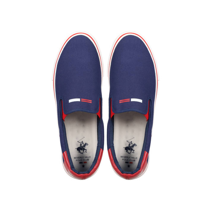 Μπλε ανδρικό slip-on παπούτσι