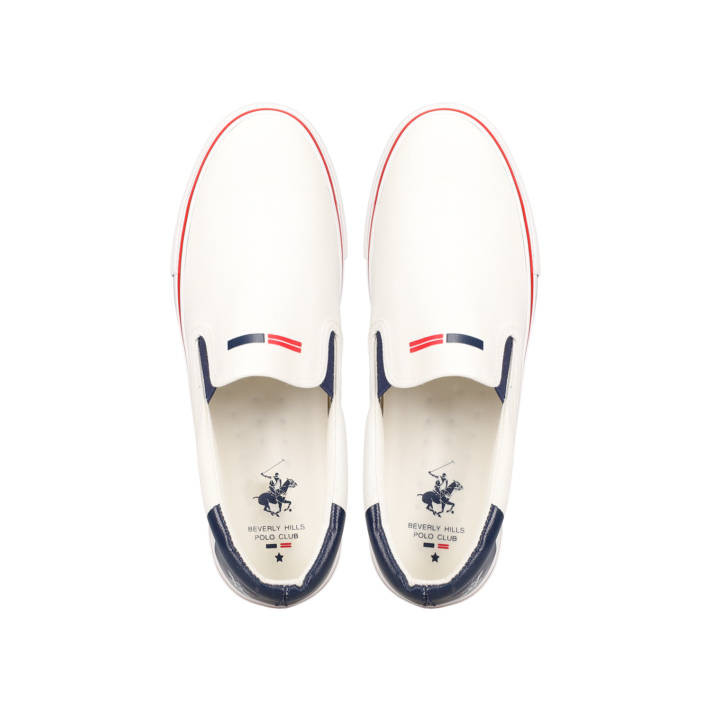 Mens white slip-on shoe