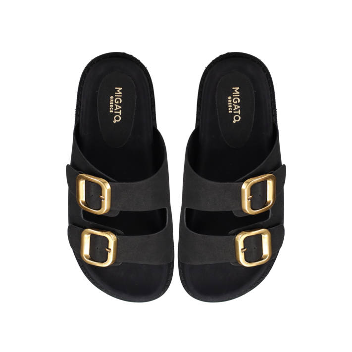 Μαύρο footbed σανδάλι
