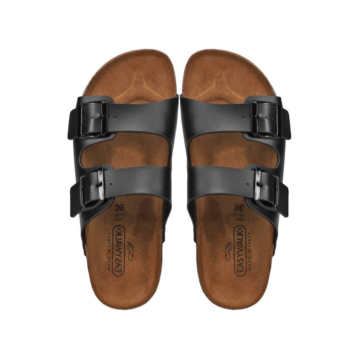 Μαύρο footbed σανδάλι