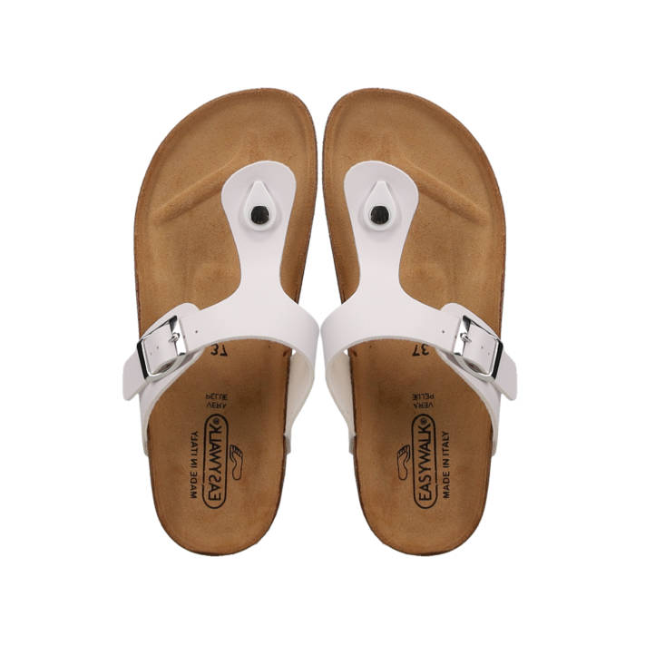 Λευκό footbed σανδάλι