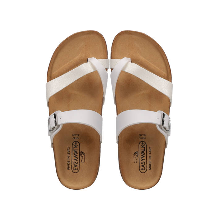 Λευκό footbed σανδάλι