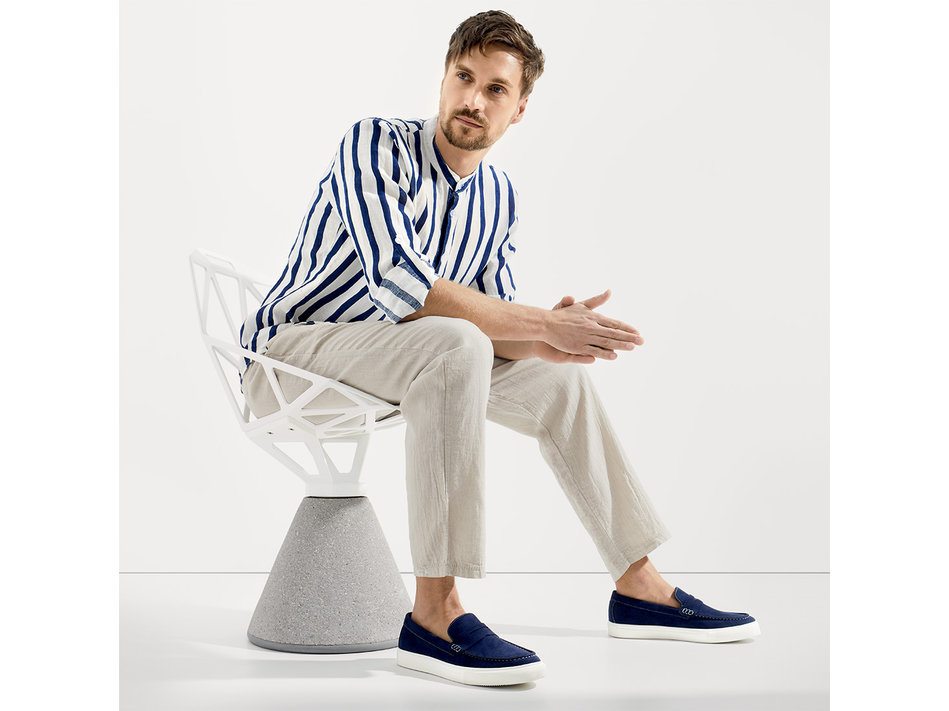Μπλε ανδρικό loafer