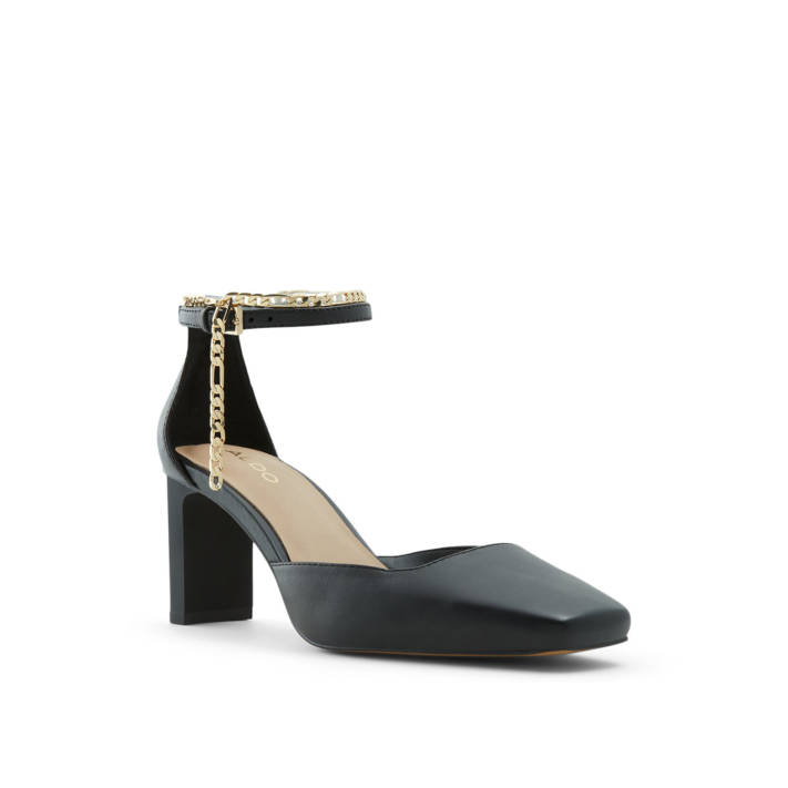 Black leather pump SOFTIE