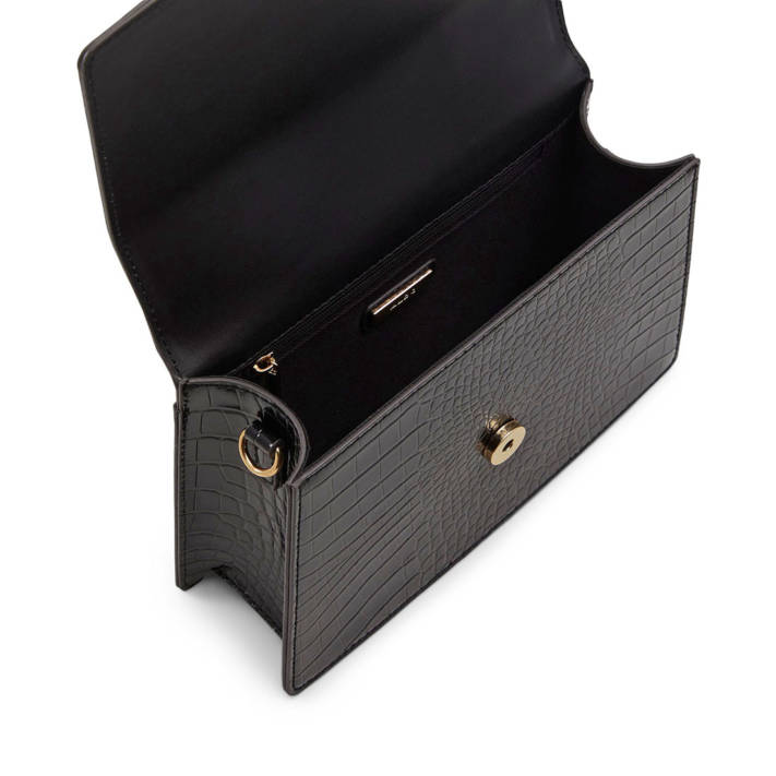 Black croco handbag ENONDARIO