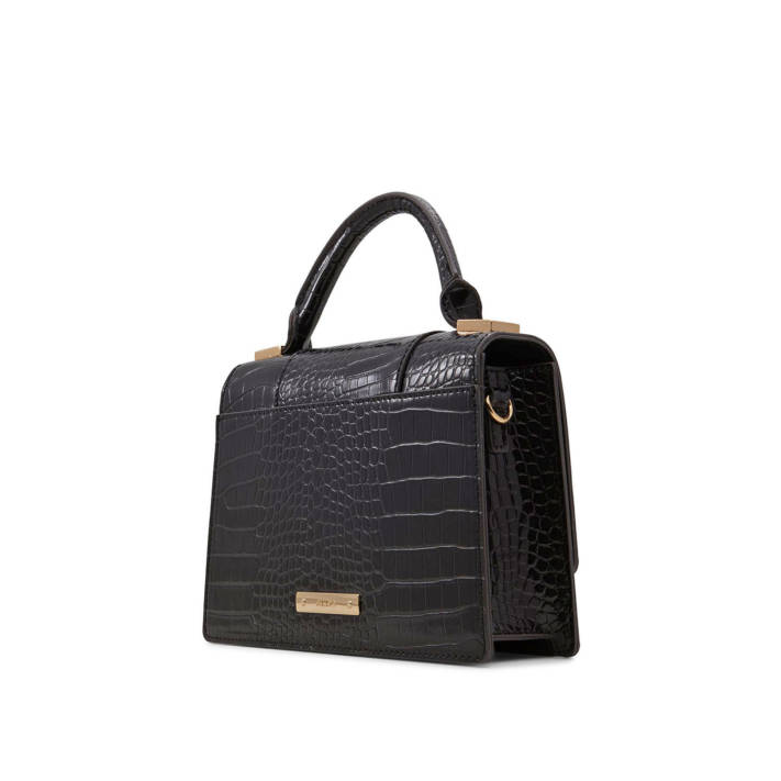 Black croco handbag ENONDARIO