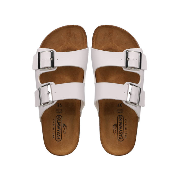 Λευκό footbed σανδάλι