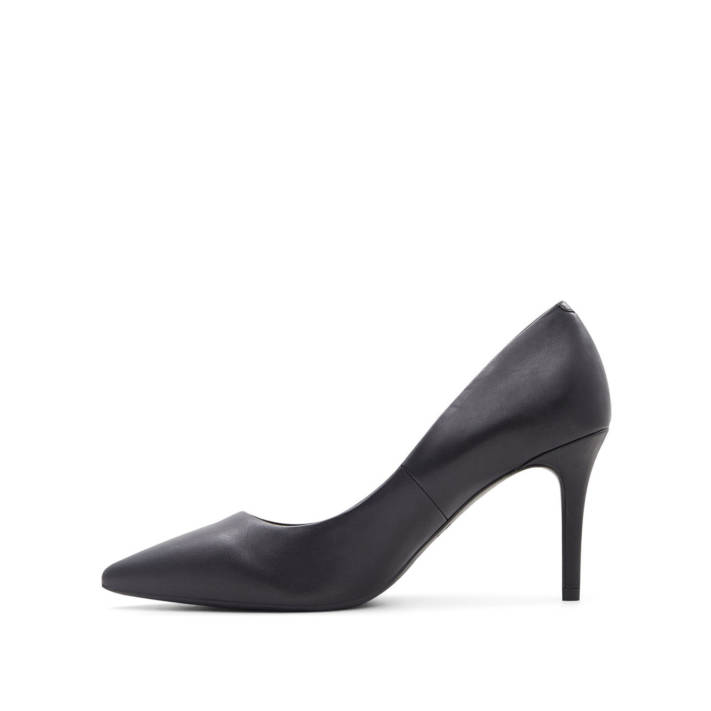 Black leather pump SERENITI