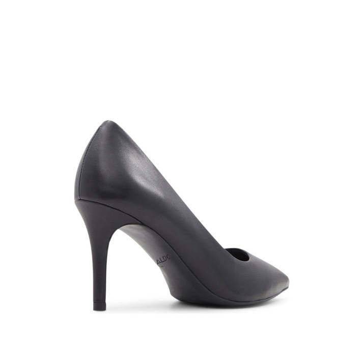 Black leather pump SERENITI