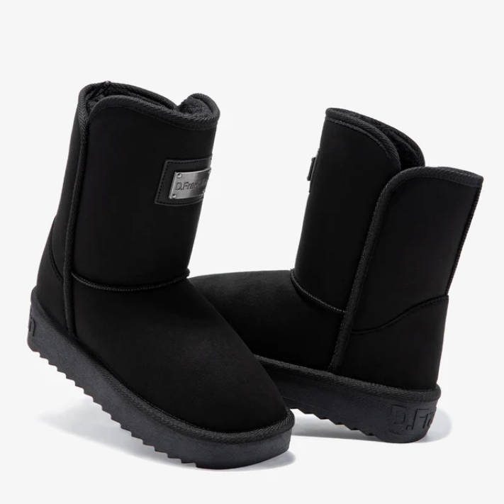 Μαύρο μποτάκι με γούνα