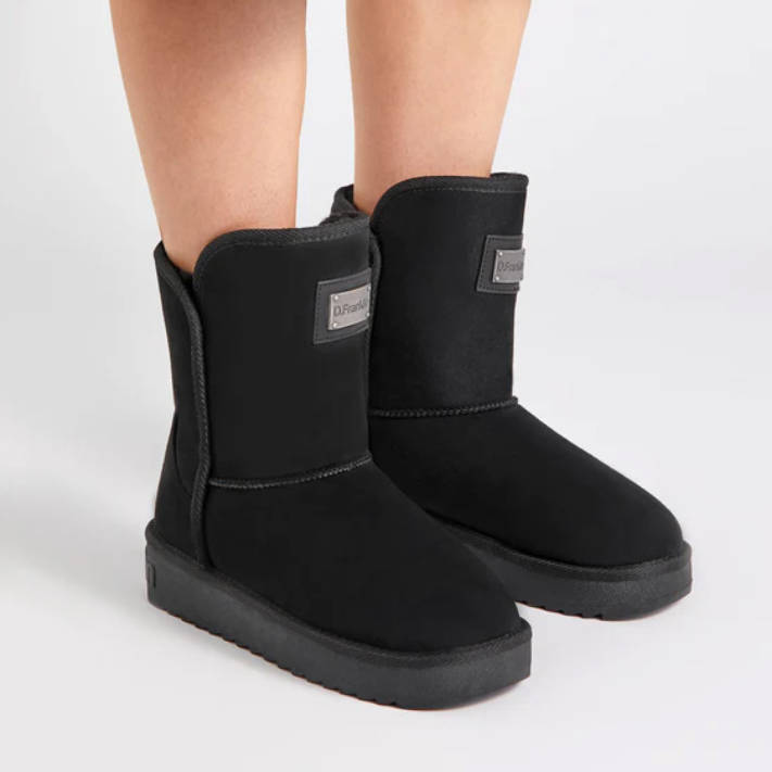 Μαύρο μποτάκι με γούνα