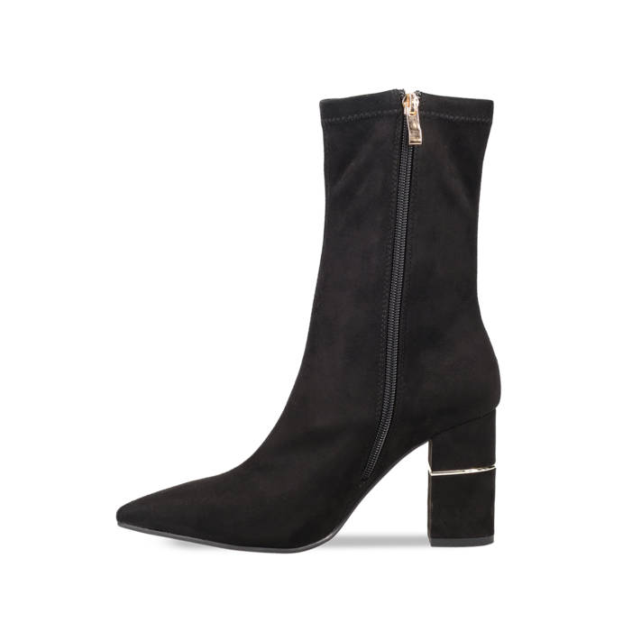 Μαύρο σουέντ μποτάκι