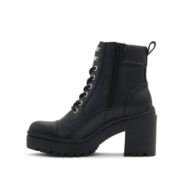 Black leather bootie ALIQUE