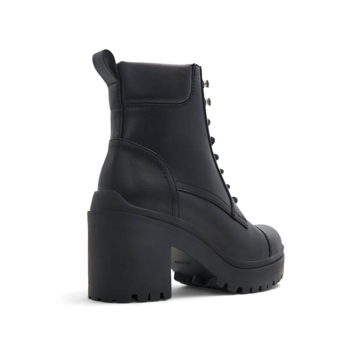 Black leather bootie ALIQUE