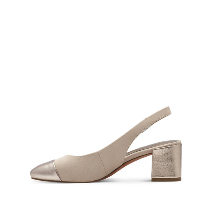 Ecru slingback pump