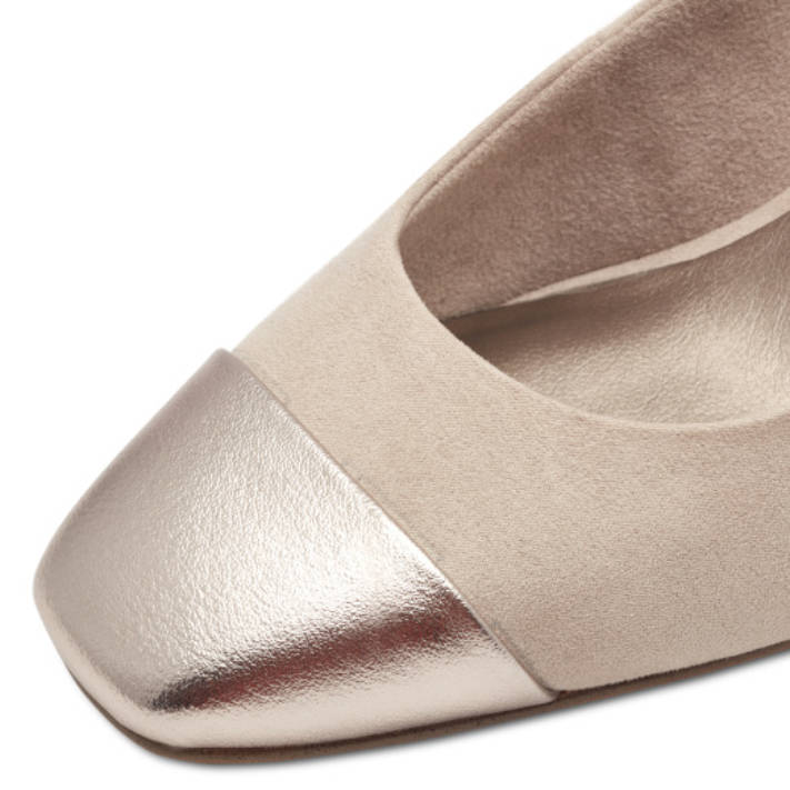 Ecru slingback pump