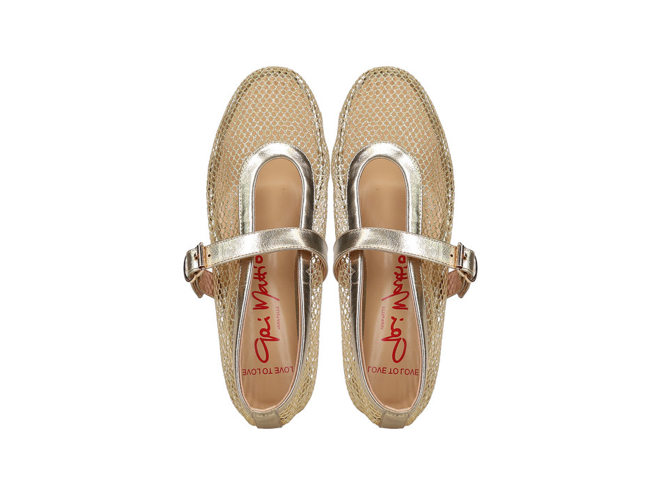 Gold ballet flat