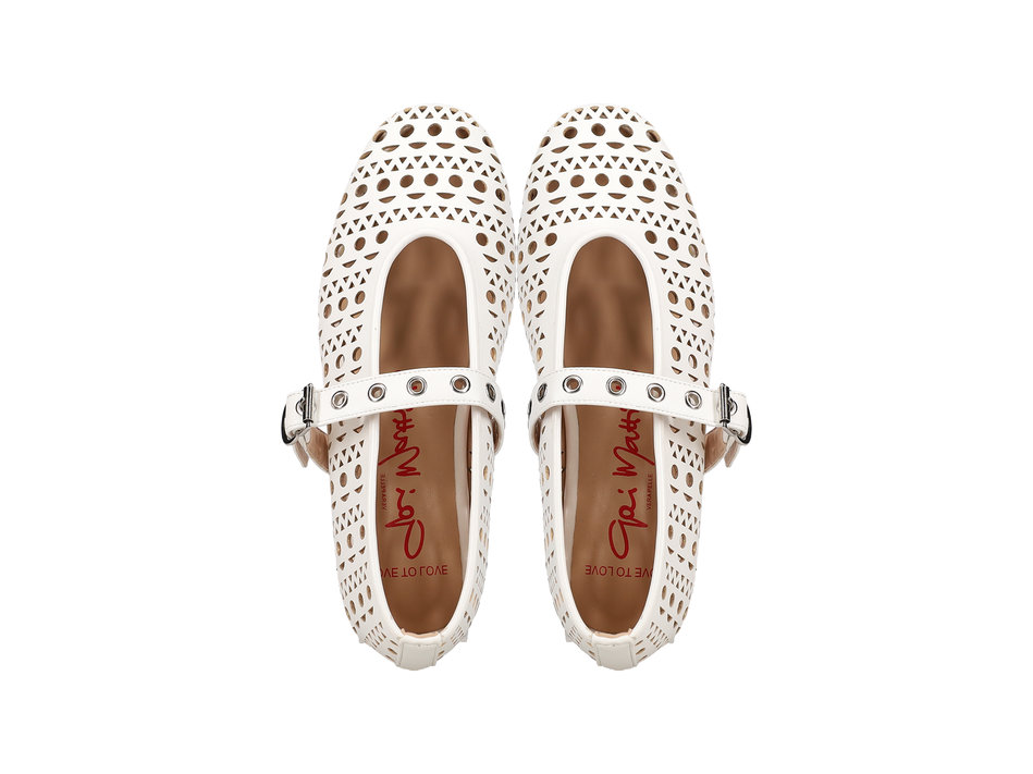 White ballet flat