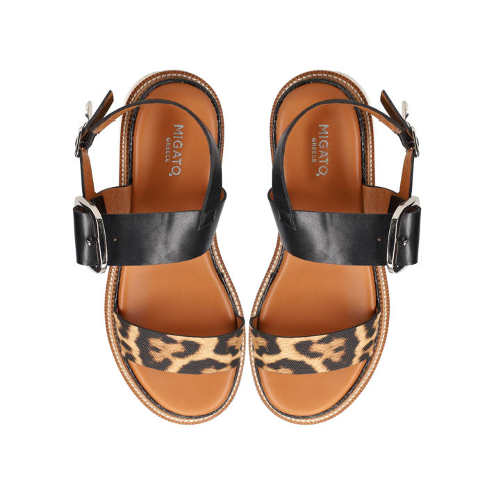 Black footbed sandal