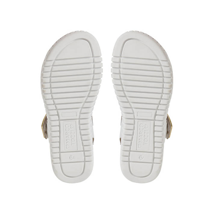 White leather sandal