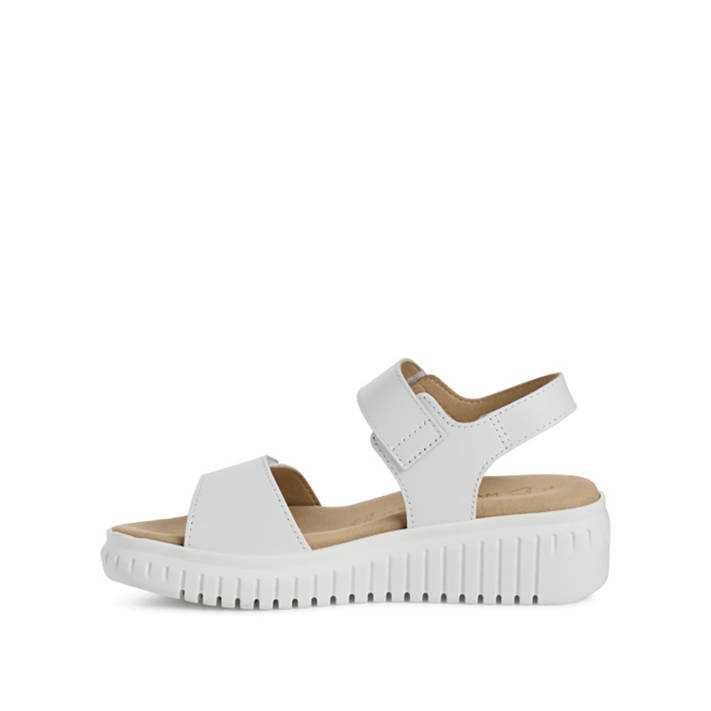 White leather sandal