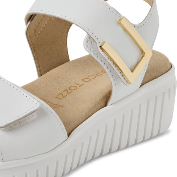White leather sandal