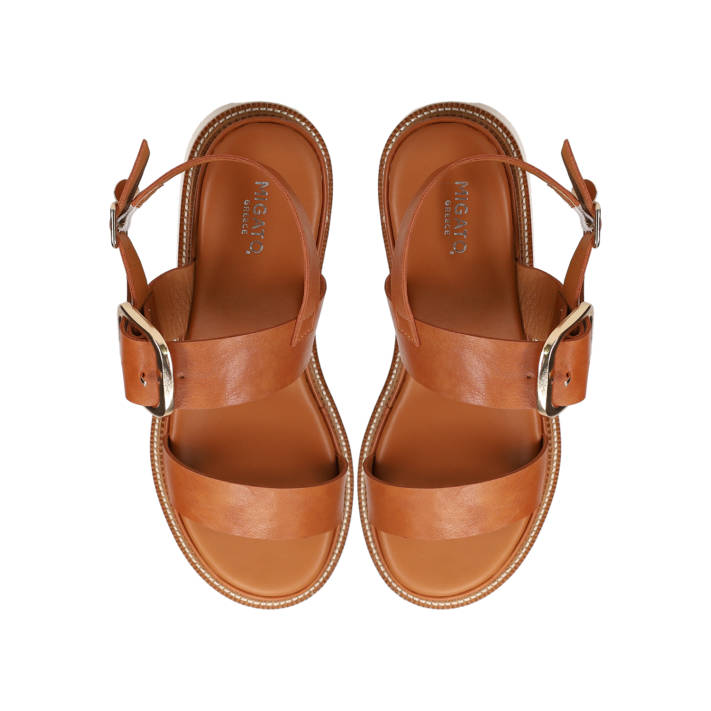 Tan footbed sandal