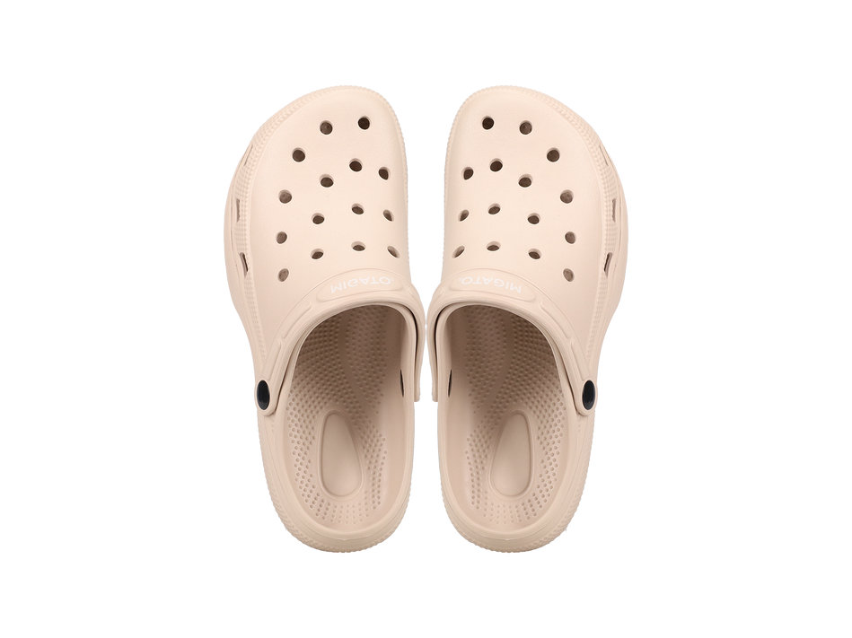 Beige clog sandal