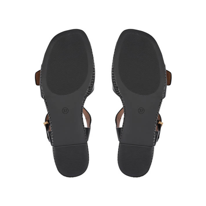Black wedge sandal