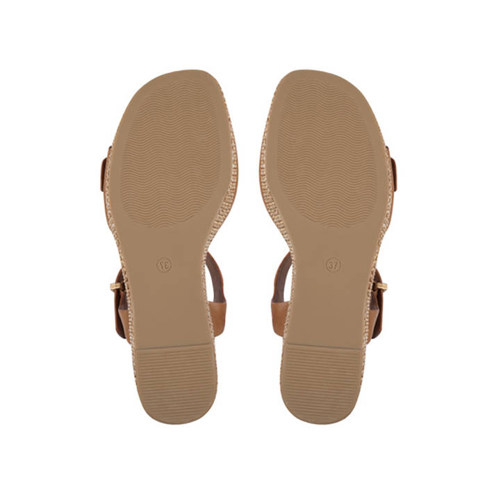 Tan wedge sandal