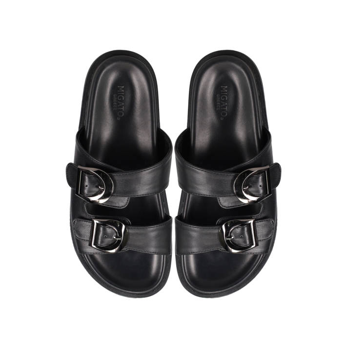Μαύρο footbed σανδάλι
