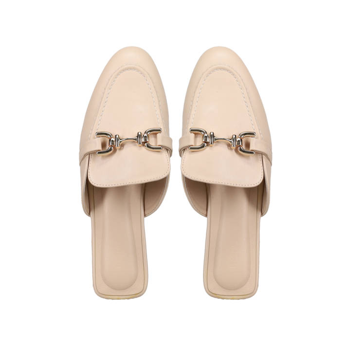 Μπεζ mule μοκασίνι