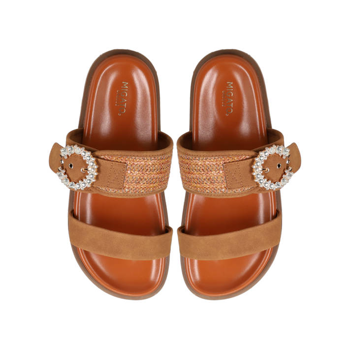 Tan footbed sandal