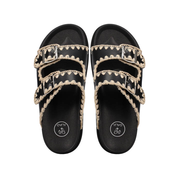 Μαύρο footbed σανδάλι