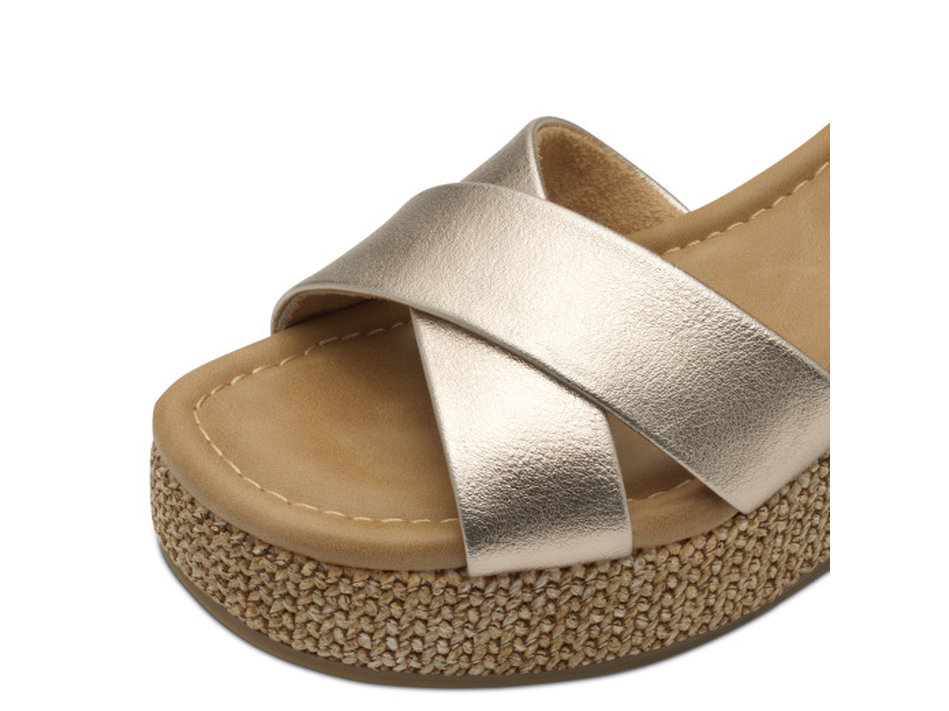 Gold wedge sandal