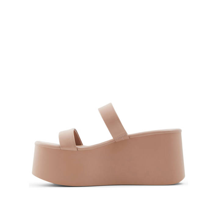 Beige wedge mule sandal  WICECLYA