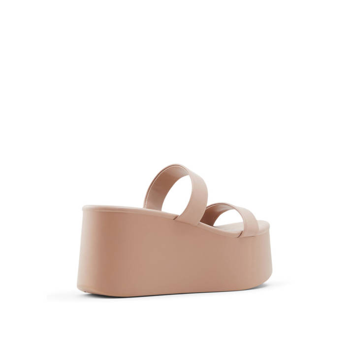 Beige wedge mule sandal  WICECLYA