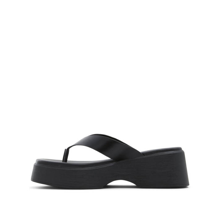 Black wedge sandal DELPHY