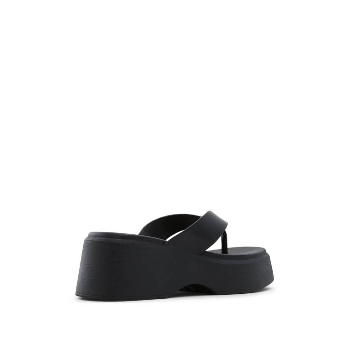 Black wedge sandal DELPHY