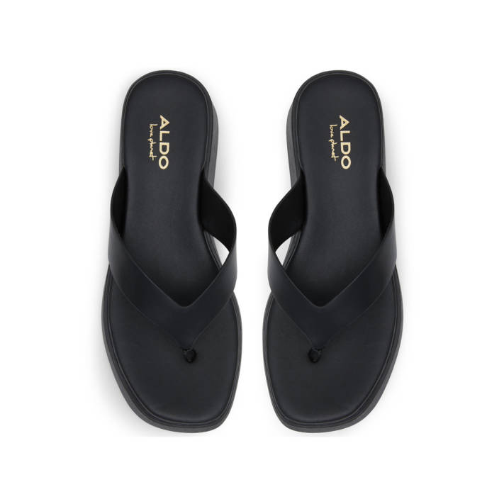 Black wedge sandal DELPHY