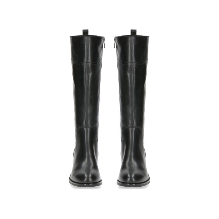 Μαύρη δερμάτινη μπότα