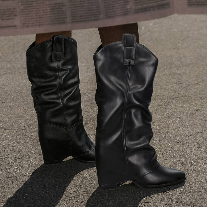 Μαύρη western μπότα