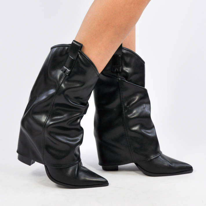 Μαύρη western μπότα