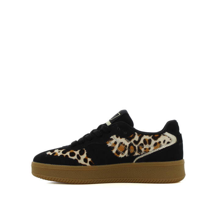 Μαύρο δερμάτινο sneaker