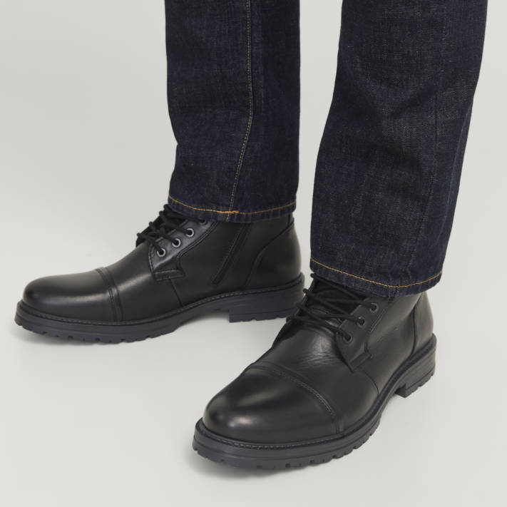 Mens black army bootie