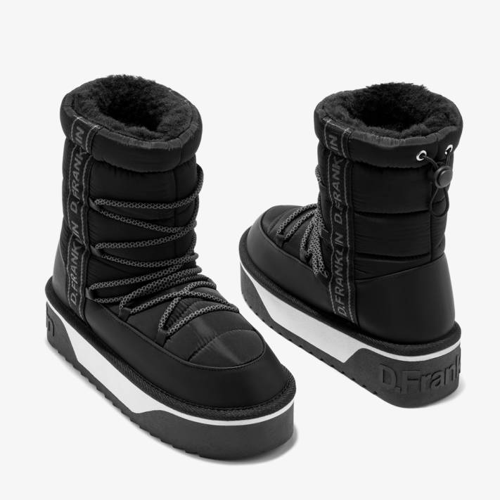 Black platform bootie