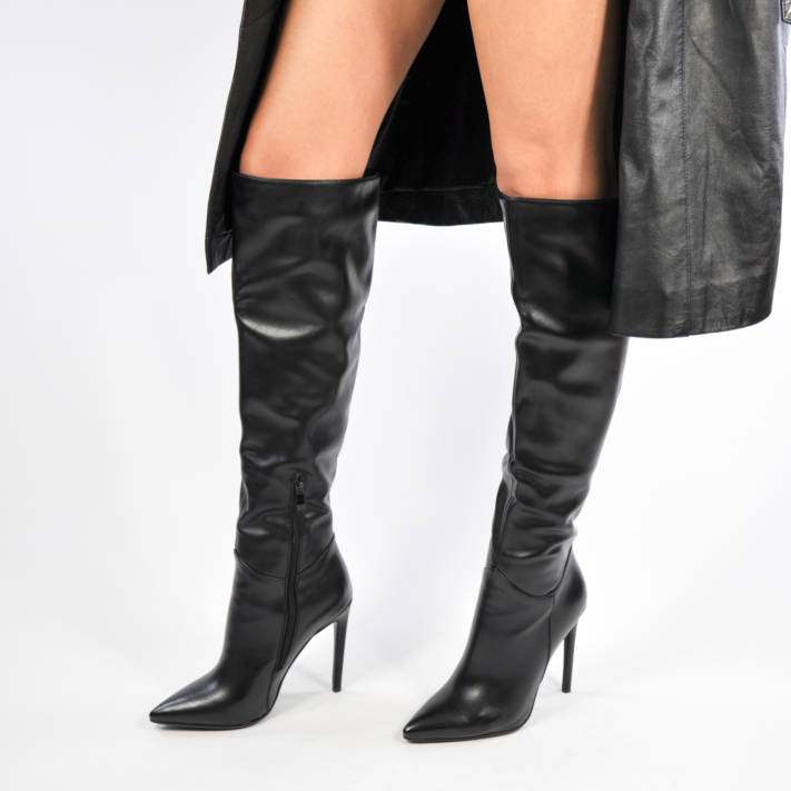Black over the knee boot