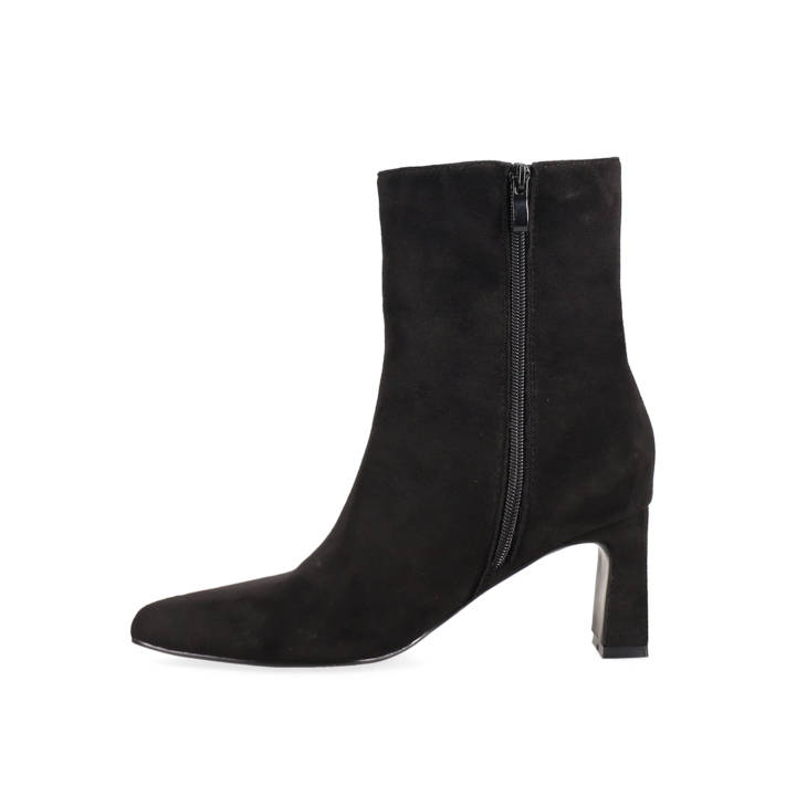Black suede bootie