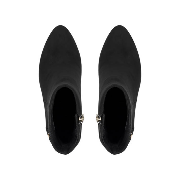 Black suede bootie
