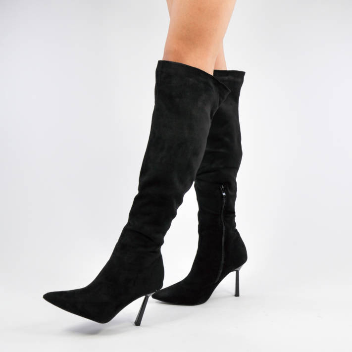 Black over the knee boot